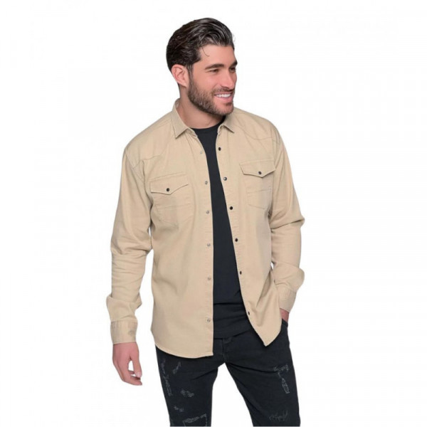 BEN TAILOR Pure Denim Ανδρικό Πουκάμισο - ΜΠΕΖ