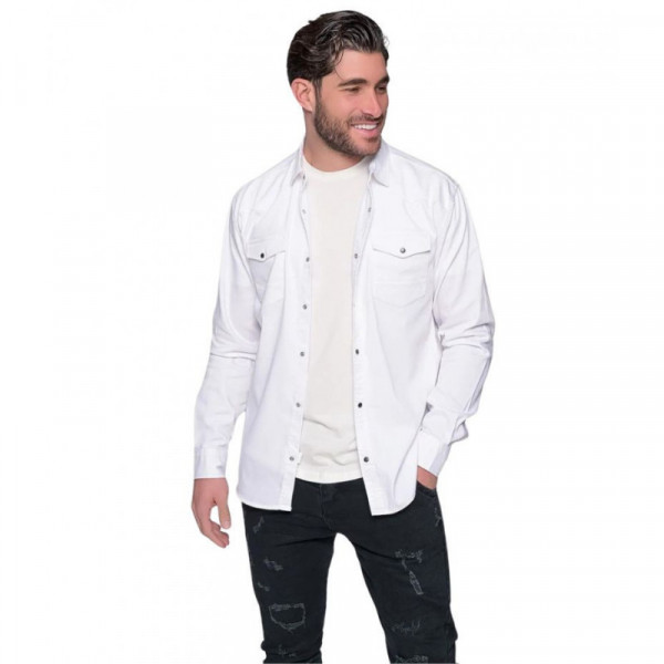 BEN TAILOR Pure Denim Ανδρικό Πουκάμισο - ΛΕΥΚΟ