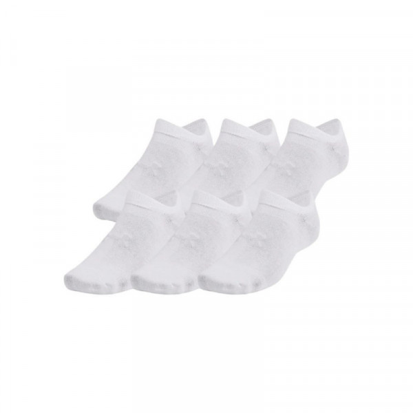 UNDER ARMOUR ESS 6-Pack No-Show Socks Κάλτσες Σοσόνια - ΛΕΥΚΟ