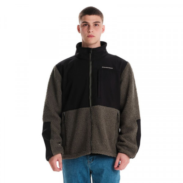 EMERSON Men's  Layer Sherpa Bonded Jacket Ανδρικό Μπουφάν - OLIVE/BLACK 2