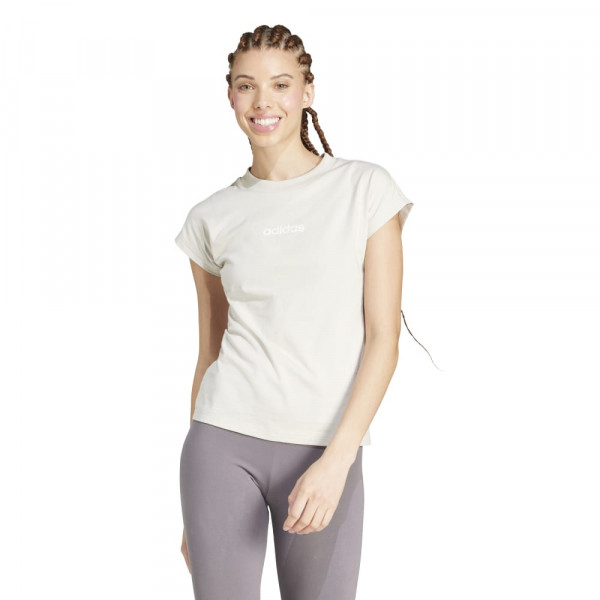 ADIDAS W LIN SJ T Γυναικεία Κοντομάνικη Μπλούζα - ΕΚΡΟΥ