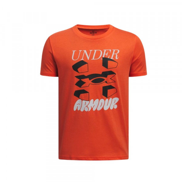 UNDER ARMOUR Split Big Logo Παιδική Κοντομάνικη Μπλούζα - ΠΟΡΤΟΚΑΛΙ