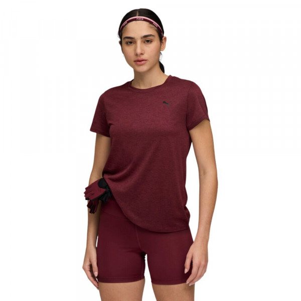 PUMA TAD ESS H Tee Γυναικεία Κοντομάνικη Μπλούζα - ΜΠΟΡΝΤΟ