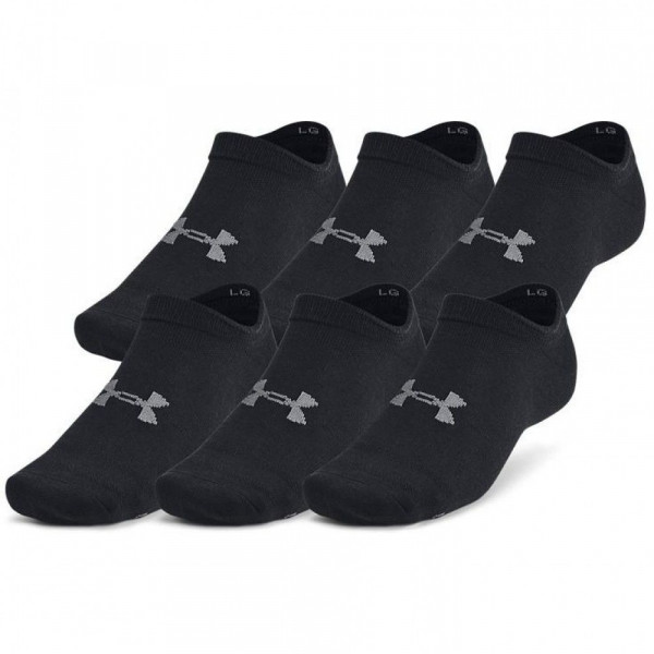 UNDER ARMOUR ESS Κάλτσες Σοσόνια 6 Ζευγάρια - ΜΑΥΡΟ