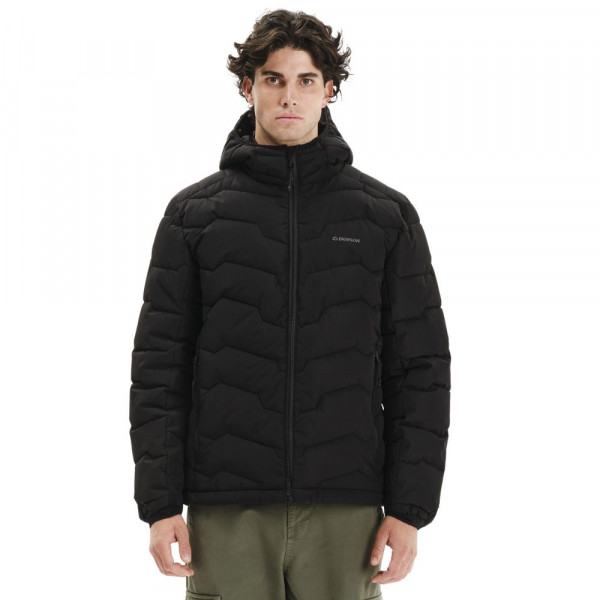 EMERSON M Hooded Puffer J Ανδρικό Μπουφάν - BLACK
