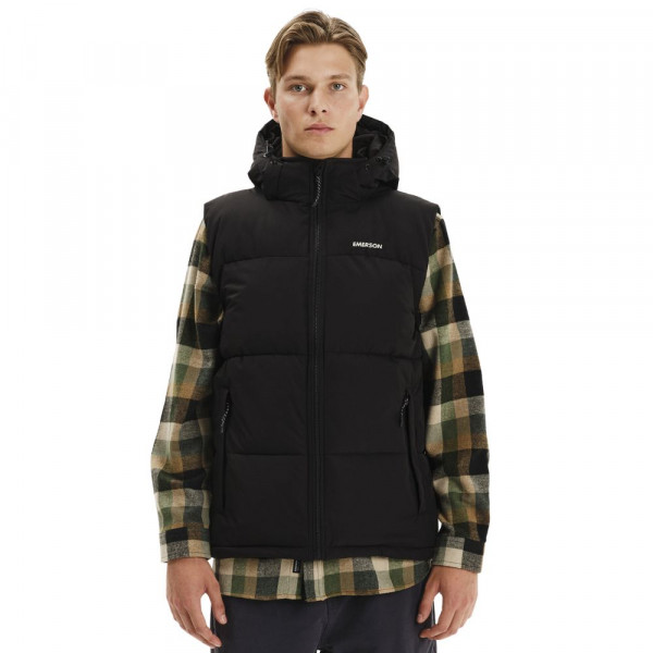 EMERSON M Puffer Vest D H Ανδρικό Αμάνικο Μπουφάν - BLACK