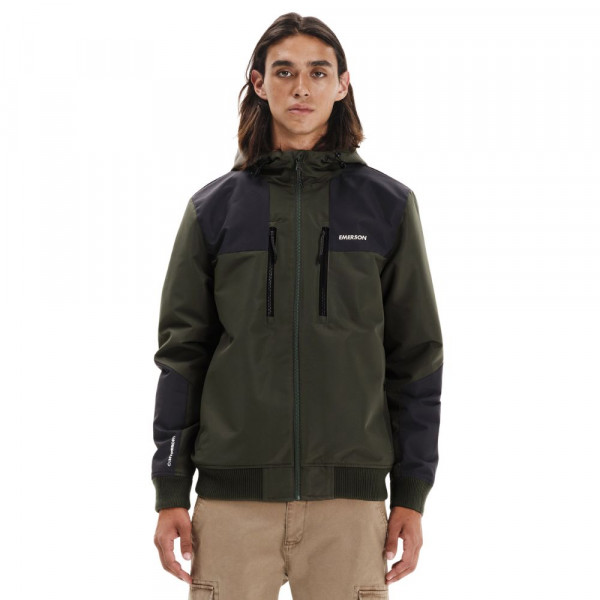 EMERSON M Hooded Bomber J Ανδρικό Μπουφάν - PINE GREEN/EBONY