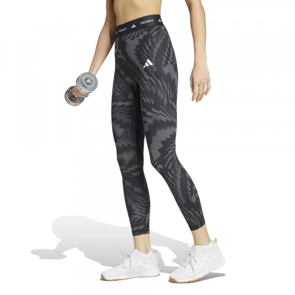 ADIDAS TF PRINT 7/8 L Γυναικείο Κολάν Techfit - ΑΝΘΡΑΚΙ
