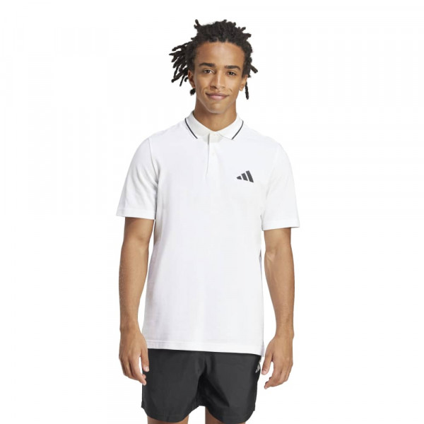 ADIDAS M SL PQ PS Ανδρική Κοντομάνικη Μπλούζα Polo - ΛΕΥΚΟ