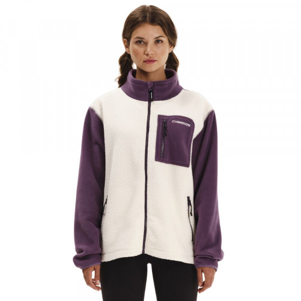 EMERSON Γυναικεία Sherpa - OFF WHITE/GRAPE PURPLE