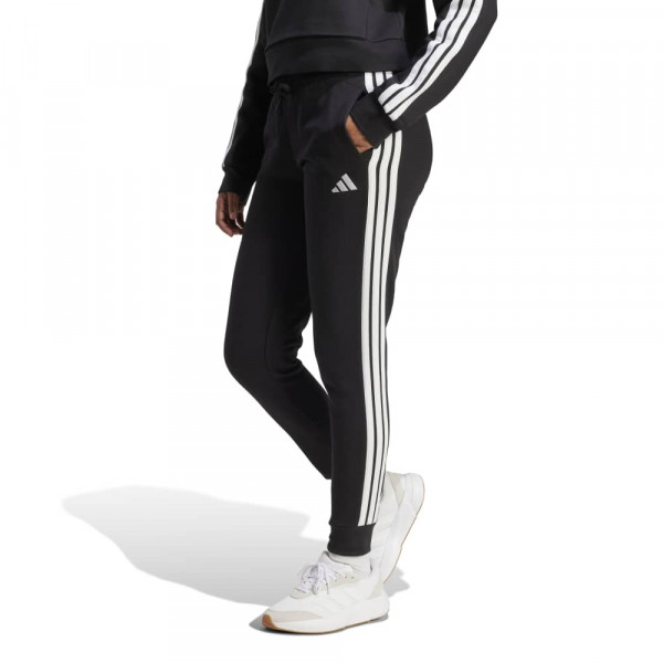 ADIDAS ESS 3-Stripes Fleece Γυναικείο Παντελόνι Φόρμα - ΜΑΥΡΟ