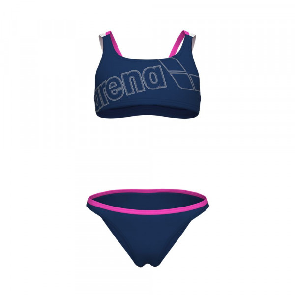 ARENA Girl's Logo Swimsuit T P Παιδικό Μαγιό Bikini - NAVY BLUE
