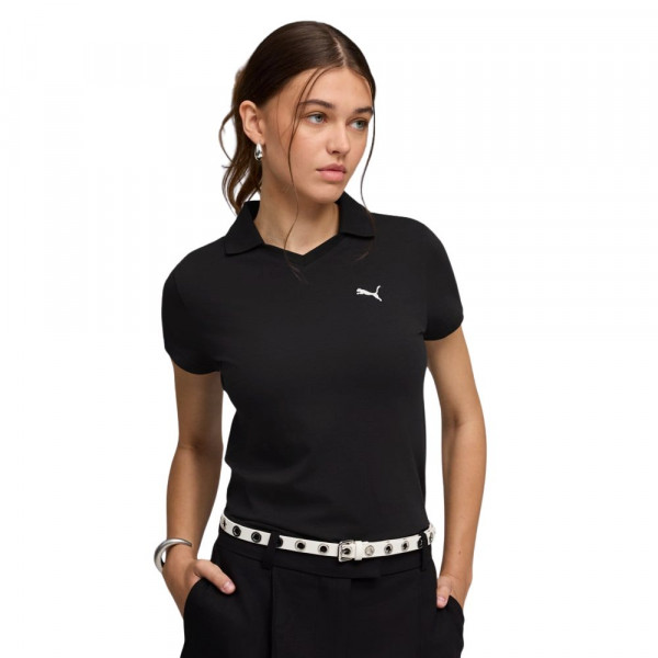 PUMA Γυναικεία Κοντομάνικη Μπλούζα Polo - ΜΑΥΡΟ