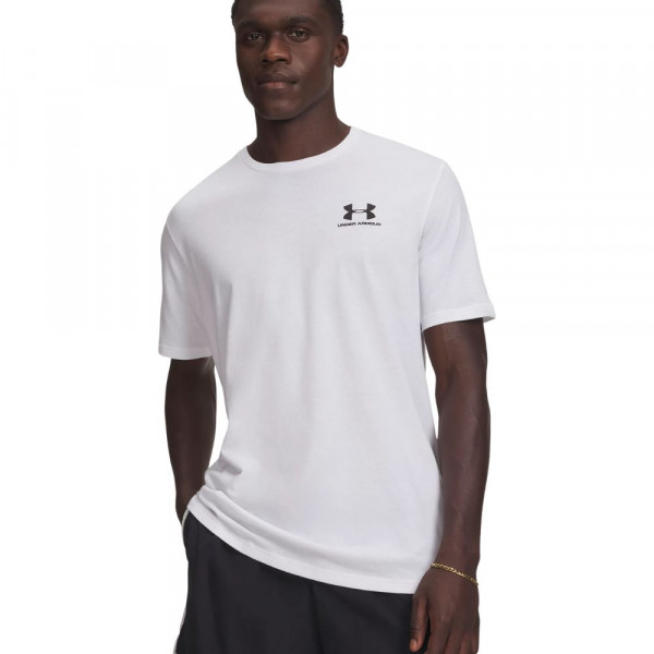 UNDER ARMOUR Left Chest Logo Ανδρική Κοντομάνικη Μπλούζα - ΛΕΥΚΟ