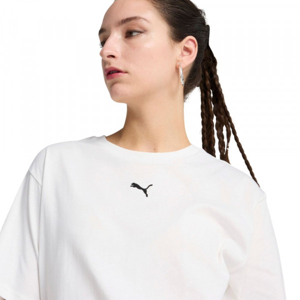 PUMA ESS Relaxed Tee Γυναικεία Κοντομάνικη Μπλούζα - ΛΕΥΚΟ