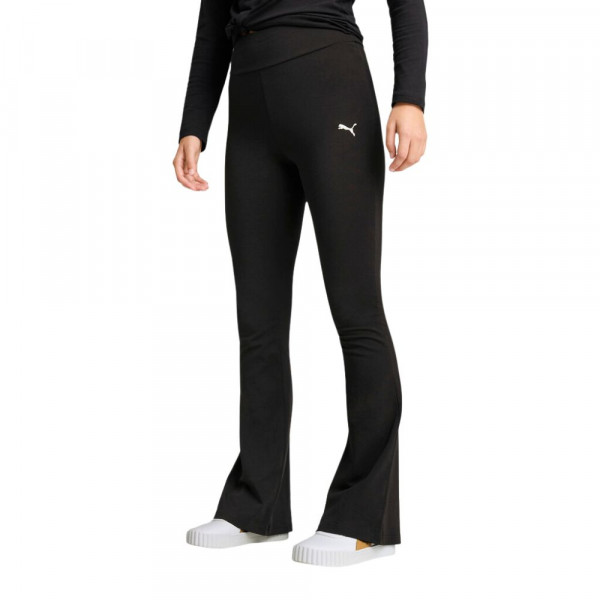 PUMA ESS High-Waist Flared L Γυναικείο Κολάν Παντελόνα - ΜΑΥΡΟ