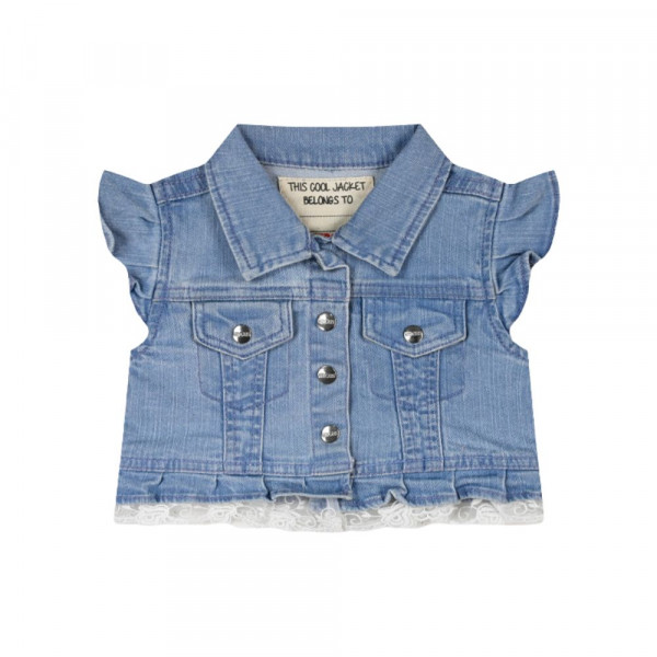 ENERGIERS Βρεφικό Αμάνικο Μπουφάν Jean για Κορίτσι - ΜΠΛΕ ΤΖΗΝ