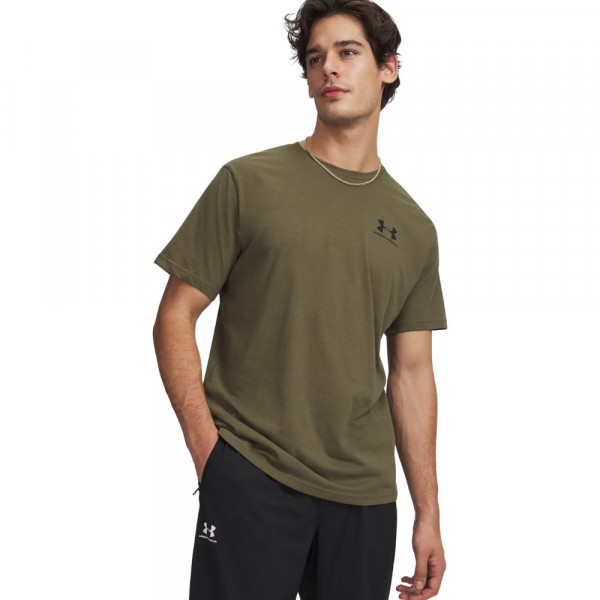 UNDER ARMOUR Left Chest Logo Ανδρική Κοντομάνικη Μπλούζα - ΧΑΚΙ
