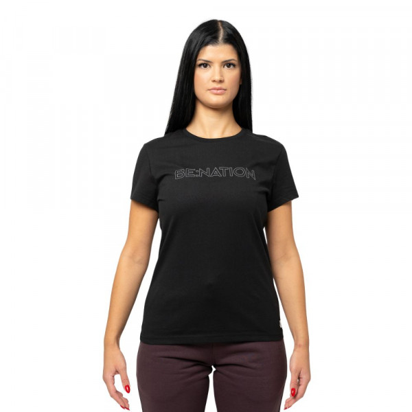 BENATION Γυναικεία Κοντομάνικη Μπλούζα - ΜΑΥΡΟ