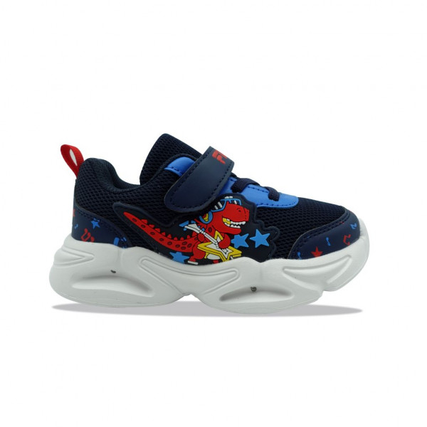 FILA Dino Velcro Lights Παιδικά Παπούτσια Με Φωτάκια - NAVY BLUE