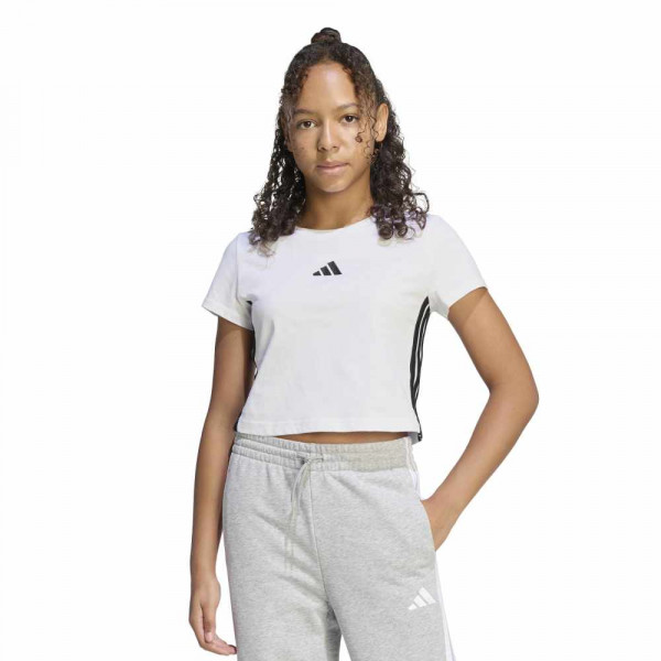 ADIDAS Παιδική Κοντομάνικη Μπλούζα Cropped - ΛΕΥΚΟ