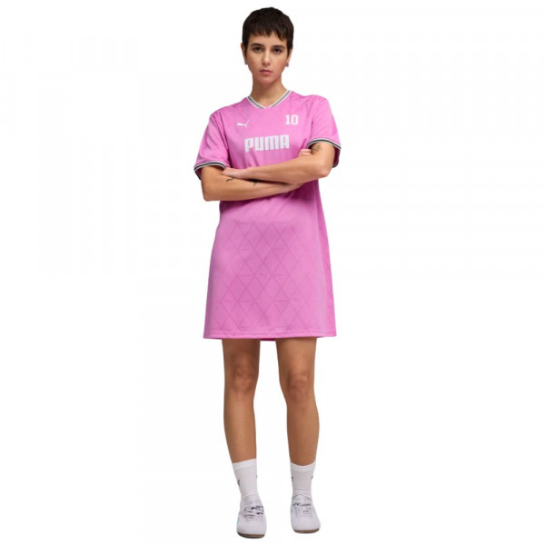 PUMA Sport Relaxed Jersey Γυναικείο Φόρεμα - ΦΟΥΞΙΑ