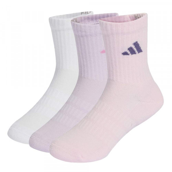 ADIDAS Παιδικές Κάλτσες 3 Ζευγάρια Μεσαίου Ύψους - ΡΟΖ