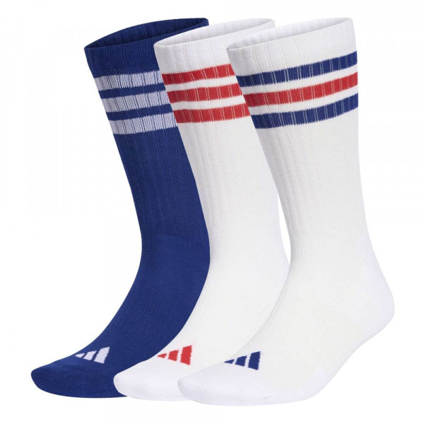 ADIDAS Unisex Κάλτσες 3 Ζευγάρια Μεσαίου Ύψους - ΛΕΥΚΟ