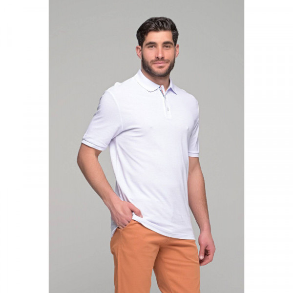 BEN TAILOR Polo T-Shirt Gordons BENT.0572 ΛΕΥΚΟ